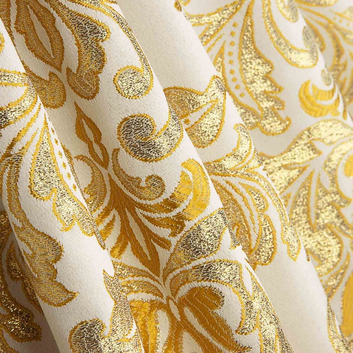 Jacquard-Brokat-Reststück Florencia, natur und gold – verschiedene Maße x Breite 280 cm - Ribes y Casals