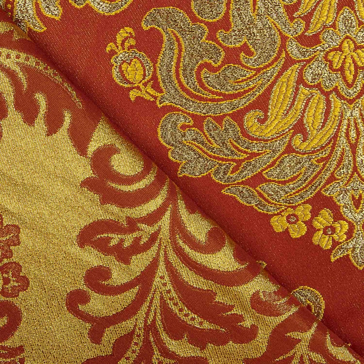 Granat und Gold Granat und Gold Brokat Brokat Jacquard Florencia - Ribes y Casals