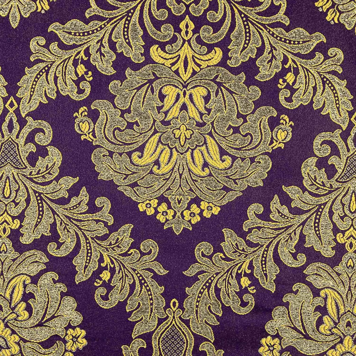 Brokat-Jacquard Florencia Lila und Gold - Ribes y Casals