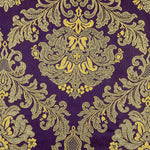 Brokat-Jacquard Florencia Lila und Gold - Ribes y Casals