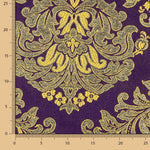 Brokat-Jacquard Florencia Lila und Gold - Ribes y Casals