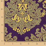 Brokat-Jacquard Florencia Lila und Gold - Ribes y Casals