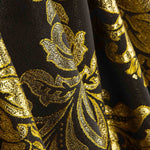 Brokat Brokat Jacquard Florencia Schwarz und Gold - Ribes y Casals