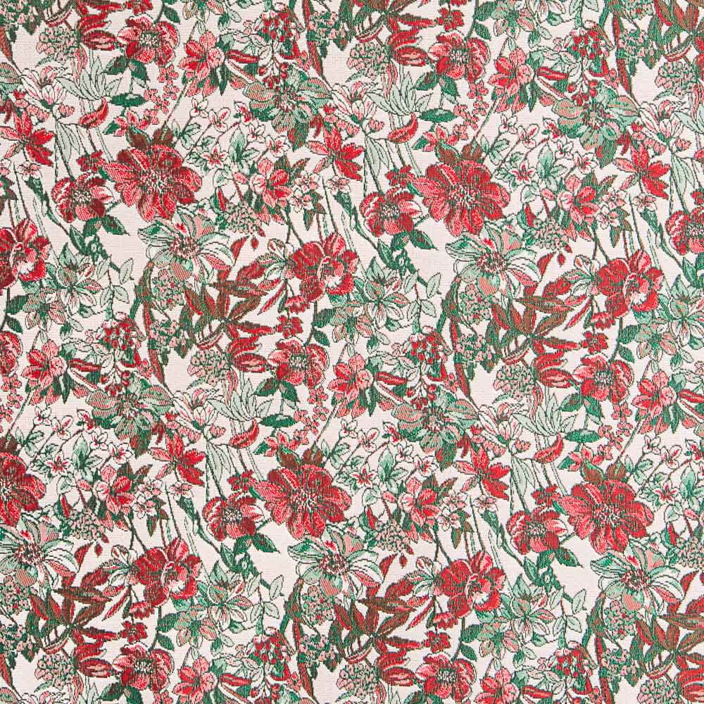 Jacquard Floral Weiß - Ribes y Casals