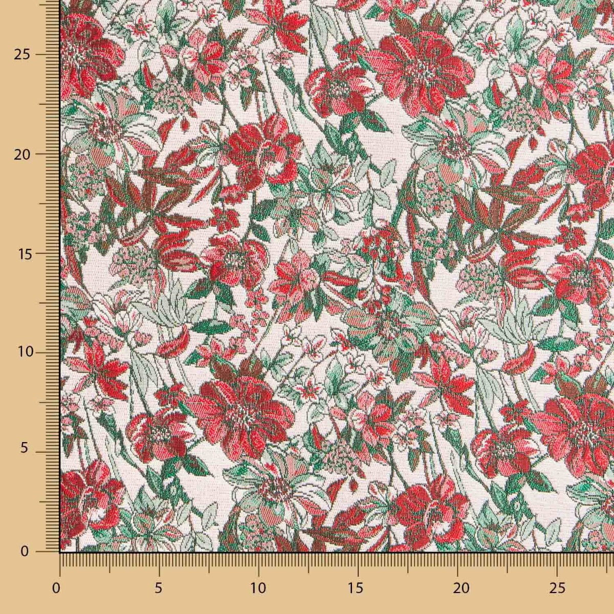 Jacquard Floral Weiß - Ribes y Casals