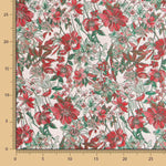 Jacquard Floral Weiß - Ribes y Casals