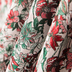 Jacquard Floral Weiß - Ribes y Casals
