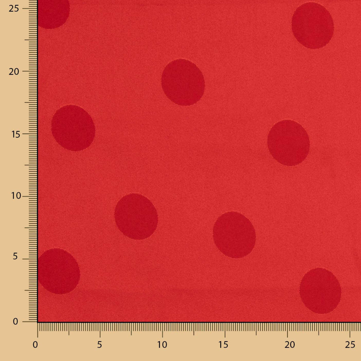 Jacquard-Punkt 3cm Rot - Ribes y Casals