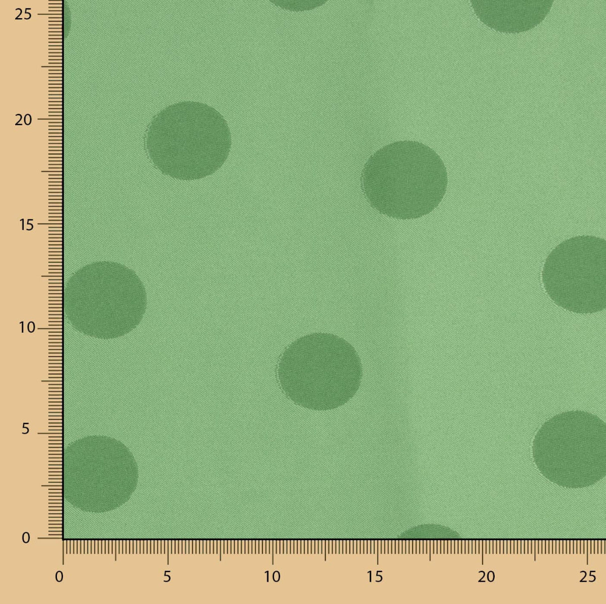 Jacquard gepunktet 3cm Salbei Grün - Ribes y Casals