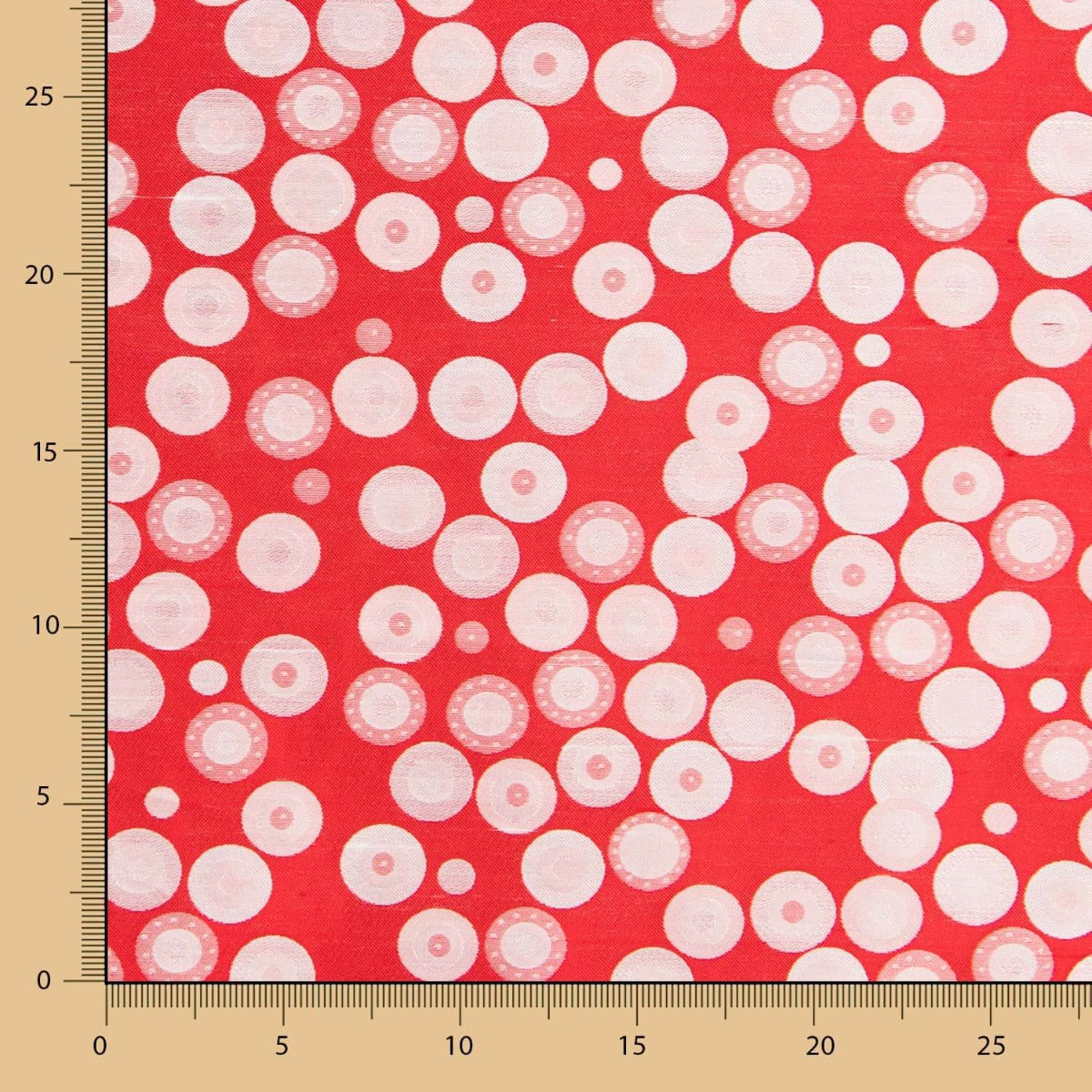 Jacquard Polka Dots Multi Rot - Ribes y Casals