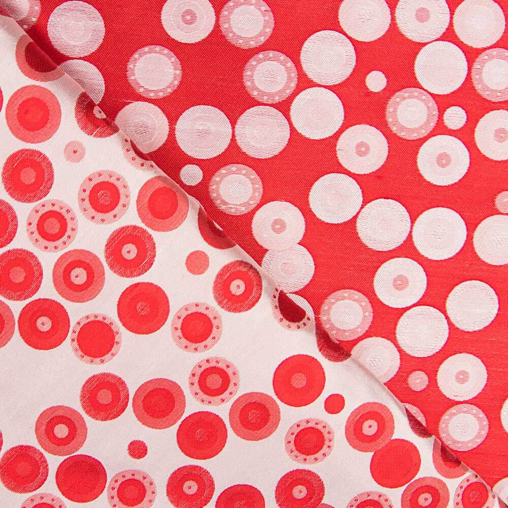 Jacquard Polka Dots Multi Rot - Ribes y Casals