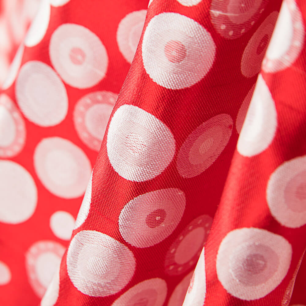 Jacquard Polka Dots Multi Rot - Ribes y Casals