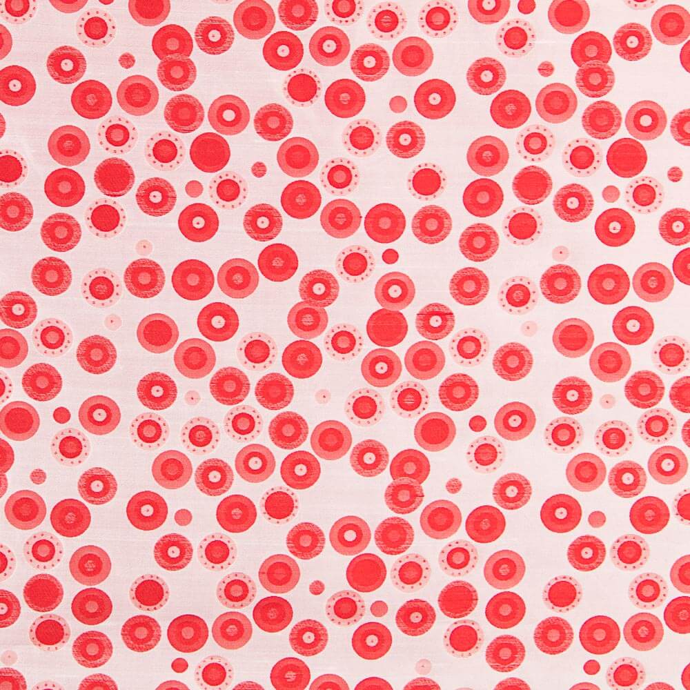 Jacquard Polka Dots Multi Rot - Ribes y Casals