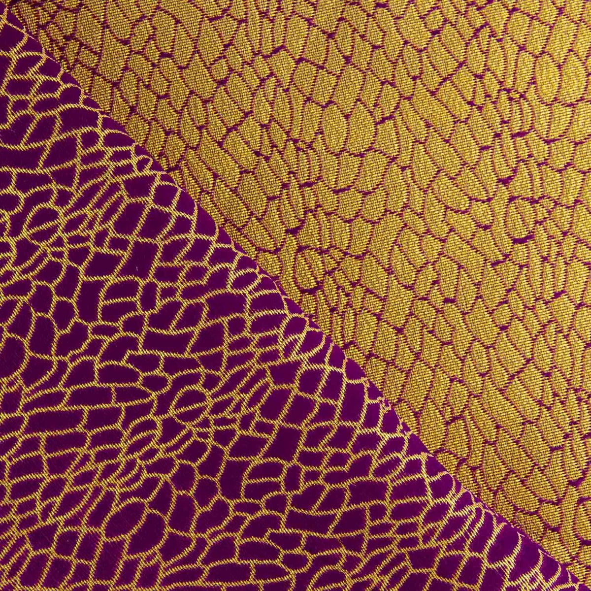 Jacquard Lurex Schuppen Granat - Ribes y Casals