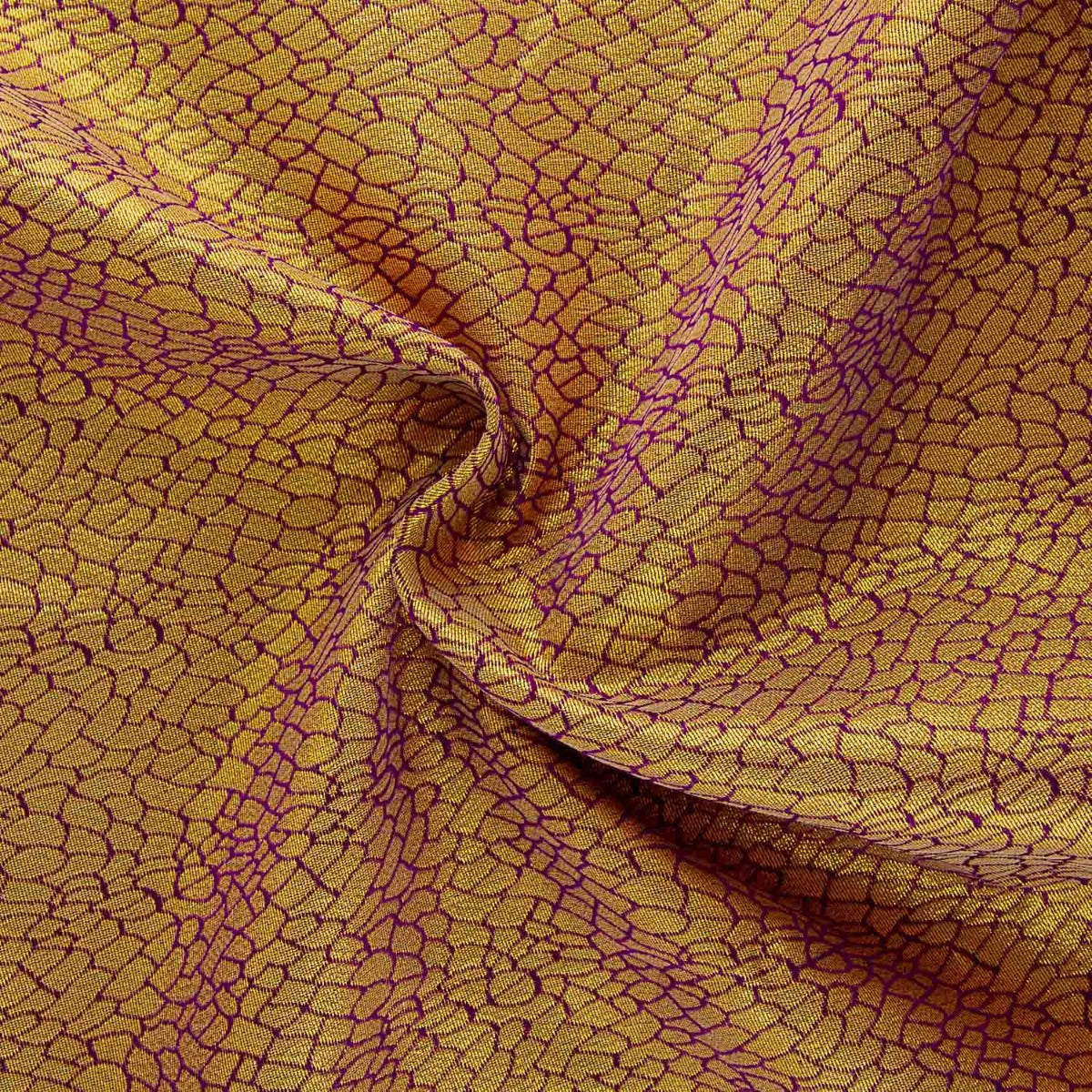 Jacquard Lurex Schuppen Granat - Ribes y Casals