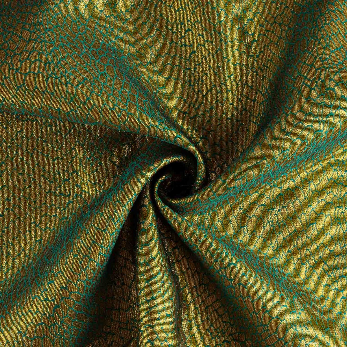 Jacquard Lurex Schuppen Grün - Ribes y Casals