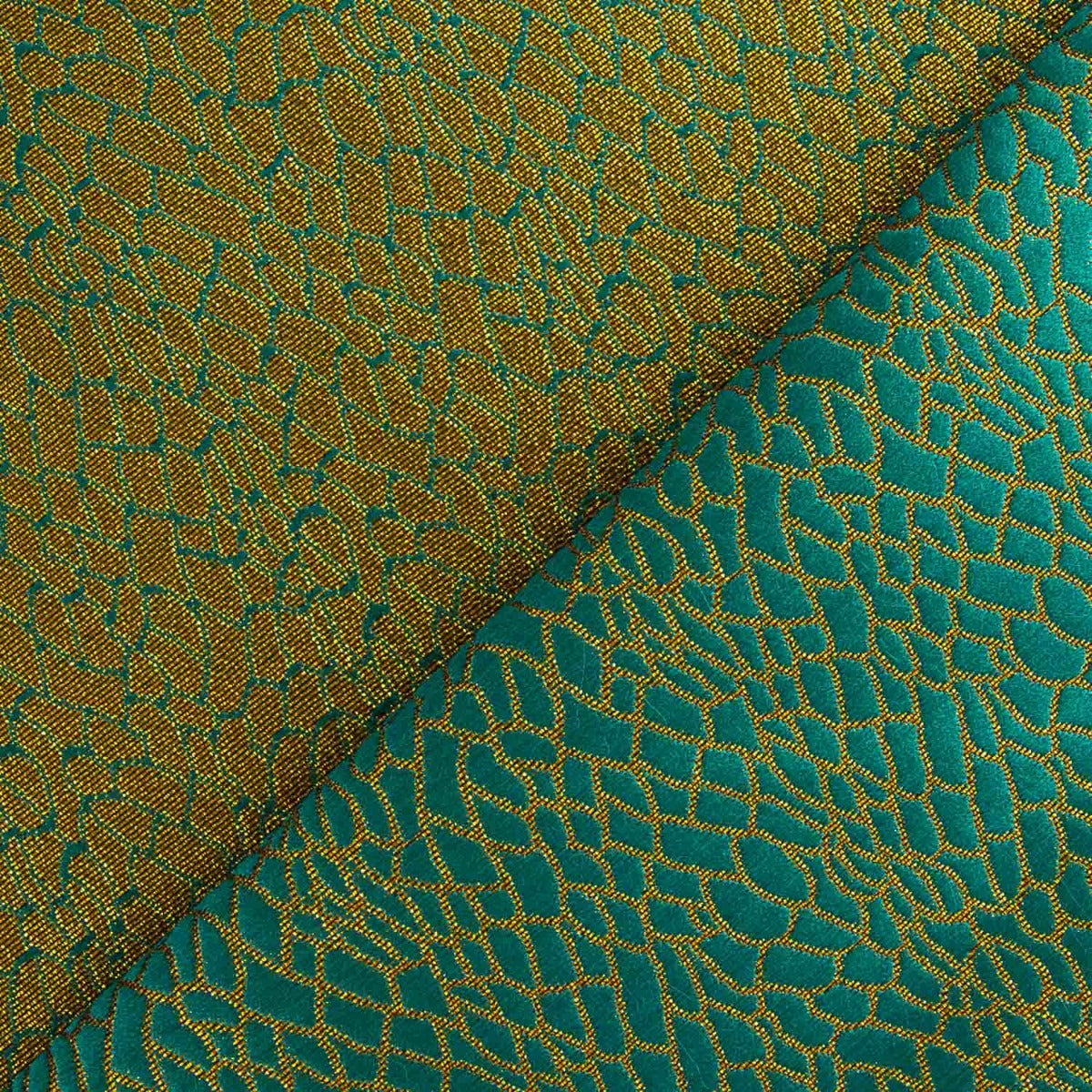 Jacquard Lurex Schuppen Grün - Ribes y Casals