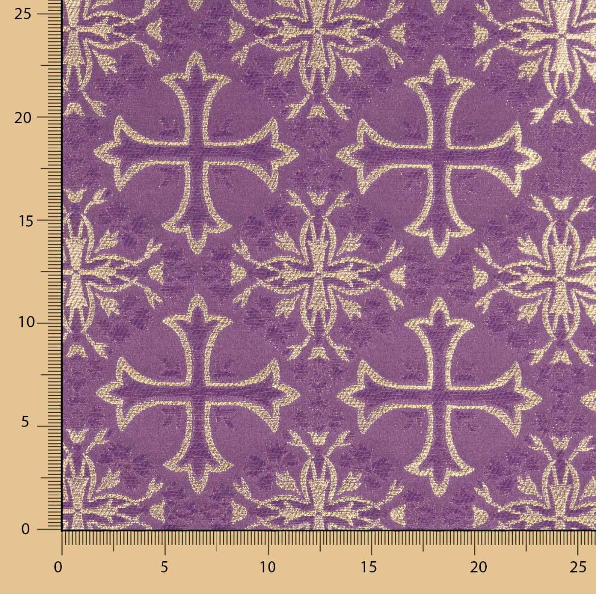 Lila Kreuz Lurex Brokat - Ribes y Casals