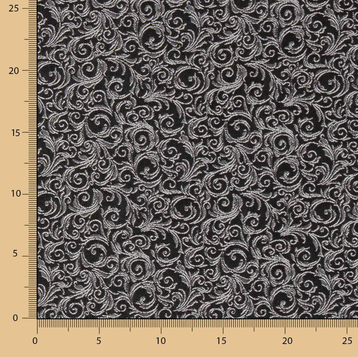 Jacquard Retale Spiralen Silber - Verschiedene Größen x Breite 280 cm - Ribes y Casals