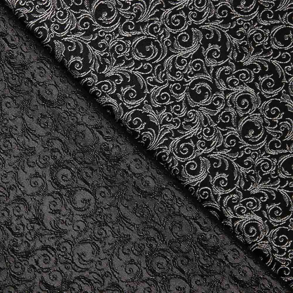 Jacquard Retale Spiralen Silber - Verschiedene Größen x Breite 280 cm - Ribes y Casals