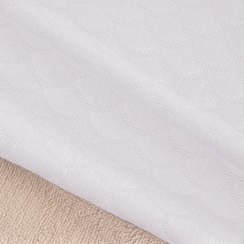 Jacquard Pikee Flocken Weiß - Ribes y Casals