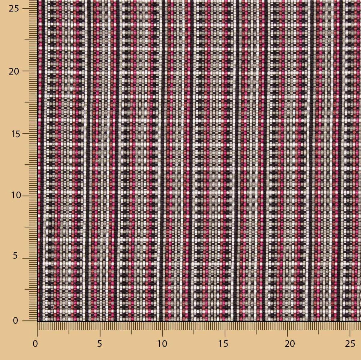 Jacquard-Pixel-Erdbeer-Reststück – verschiedene Maße x Breite 140 cm - Ribes y Casals