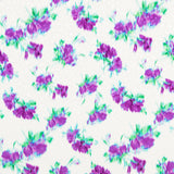 Jacquard Polyester Blumen Mauve Weiß - Ribes y Casals