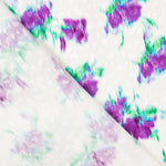 Jacquard Polyester Blumen Mauve Weiß - Ribes y Casals