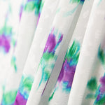 Jacquard Polyester Blumen Mauve Weiß - Ribes y Casals