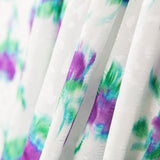 Jacquard Polyester Blumen Mauve Weiß - Ribes y Casals