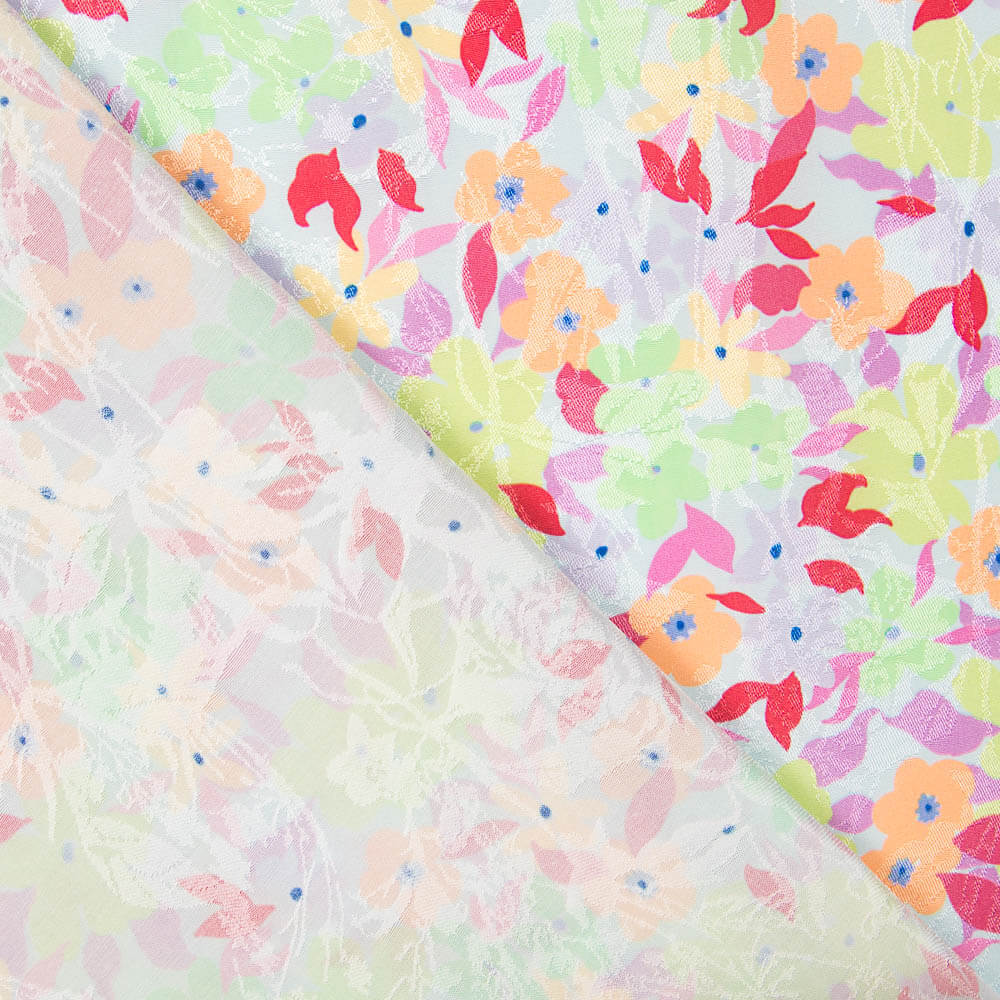 Jacquard Polyester Garten Blau - Ribes y Casals