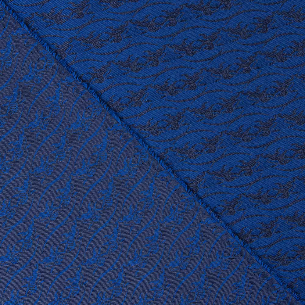 Polyester Jacquard Blau - Schwarz - Ribes y Casals