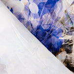 Jacquard Rebrodé Blumen Blau Blau Polka Dots - Ribes y Casals