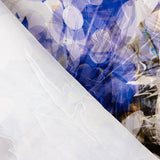 Jacquard Rebrodé Blumen Blau Blau Polka Dots - Ribes y Casals