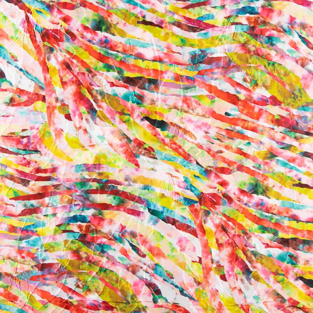 Jacquard Rebrodé Streifen Orange - Ribes y Casals