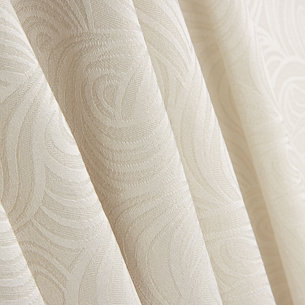 Jacquard-Elasthan-Wellen Ecru - Ribes y Casals