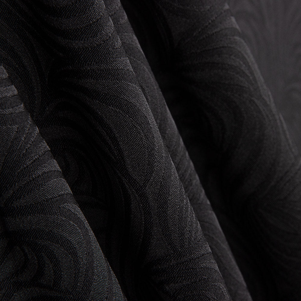 Jacquard-Elasthan-Wellen Schwarz - Ribes y Casals
