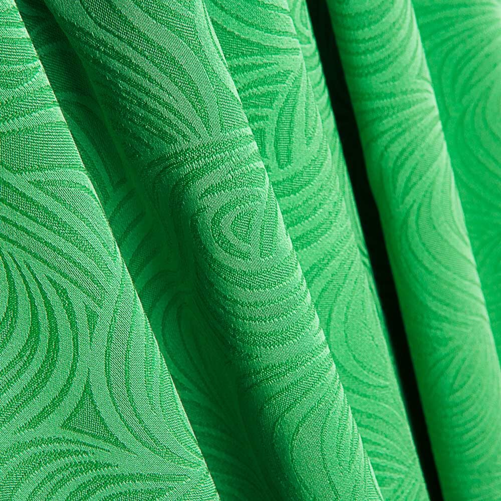 Jacquard-Elasthan-Wellen Grün - Ribes y Casals