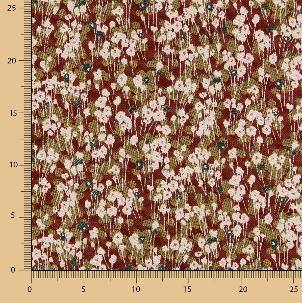 Jacquard-Polsterung Wald-Granat - Ribes y Casals