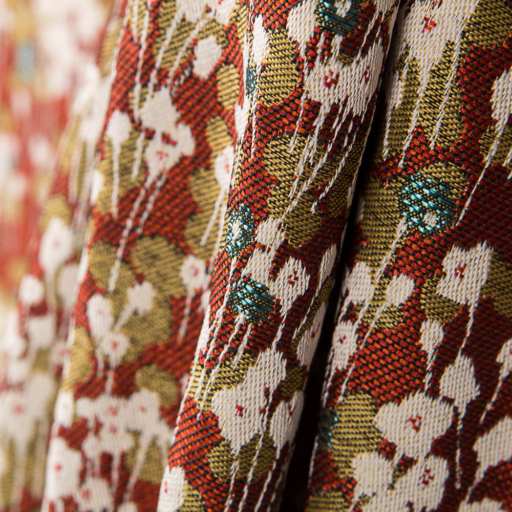 Jacquard-Polsterung Wald-Granat - Ribes y Casals