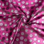 Taft Polka Dots Fuchsia Silber - Ribes y Casals