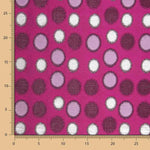 Taft Polka Dots Fuchsia Silber - Ribes y Casals