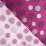 Taft Polka Dots Fuchsia Silber - Ribes y Casals