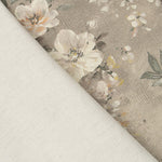 Bedrucktes Canvas „Romantischer Garten“ in Beige - Ribes y Casals