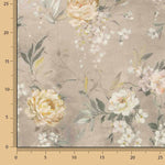 Bedrucktes Canvas „Romantischer Garten“ in Beige - Ribes y Casals