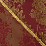 Klassisches Blumen-Jacquard in Dunkelrot und Gold - Ribes y Casals