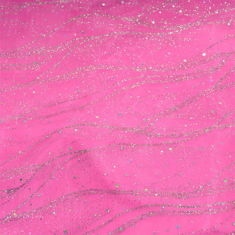 Lamé Kristall Organdie Fuchsia - Ribes y Casals