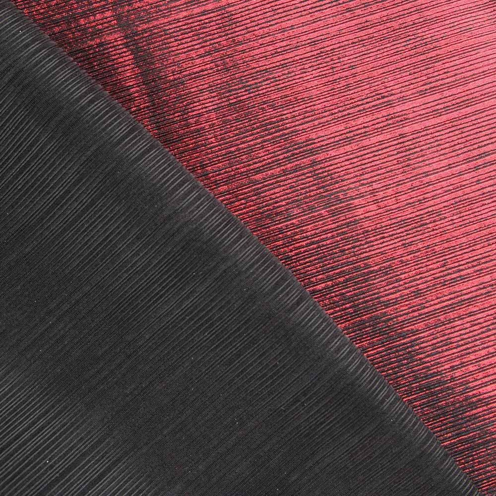 Lamé gestreift Rot Schwarz - Ribes y Casals