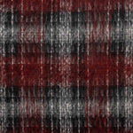 Reststück Wolle für Mantel, mit Karos, rot-schwarz – verschiedene Maße x Breite 155 cm - Ribes y Casals