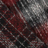 Reststück Wolle für Mantel, mit Karos, rot-schwarz – verschiedene Maße x Breite 155 cm - Ribes y Casals